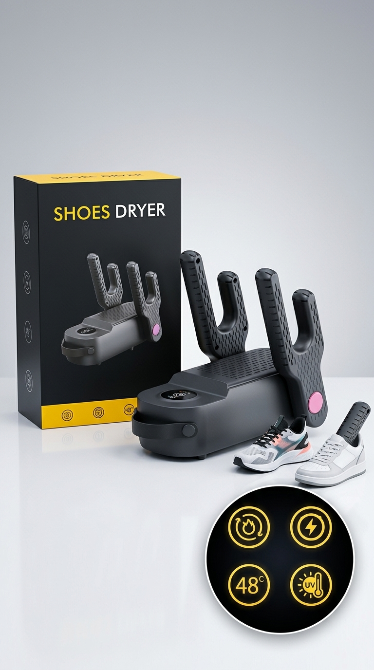 Sèche-chaussures électrique – Séchage rapide, silencieux et efficace