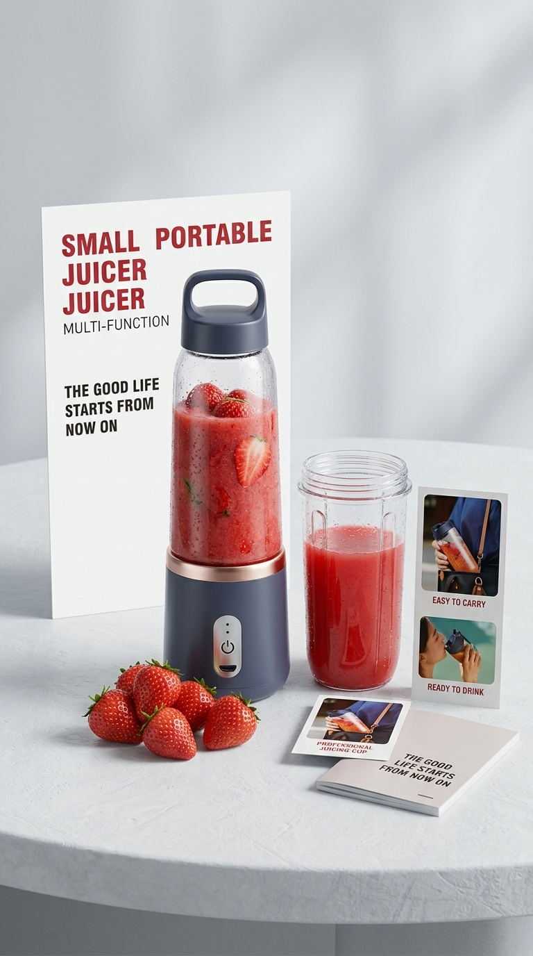Mini Blender Portable USB-C – Mixeur Multifonction pour Smoothies & Jus Frais
