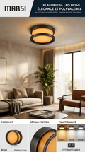 Plafonnier LED Marsi BL140 9W – CCT Réglable 3000K/4500K/6000K – Finition Bronze – Ø140 mm