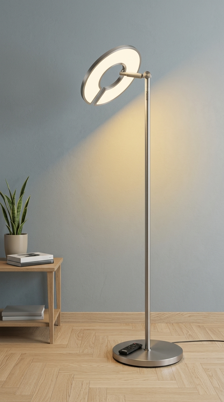 Lampe sur Pied LED Design Marsi LT400 – 48W, CCT 2800-6000K, Éclairage RGB, Tête Orientable 270° avec Télécommande