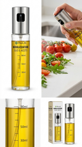 Nébulisateur d’Huile & Vinaigre MULIN 90 ml – Pulvérisateur de Cuisine avec Doseur Gradué – Brume Fine pour Huiles, Vinaigres et Assaisonnements